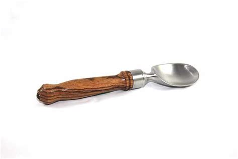 Exotic wood handcrafted wooden handle ice cream paddles