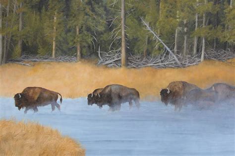 Buffalo Herd Painting at PaintingValley.com | Explore collection of ...