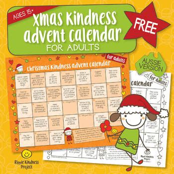 FREE Christmas Kindness Advent Calendar - Printable for Adults - A4 Format