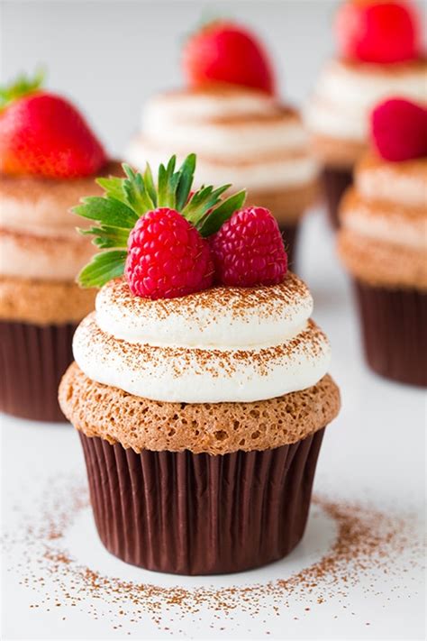 Chocolate Angel Food Cupcakes with Chocolate Cream Cheese Whipped Cream - Cooking Classy