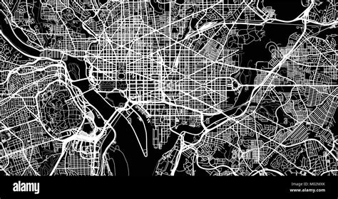 Urban vector city map of Washington D.C, USA Stock Vector Image & Art - Alamy