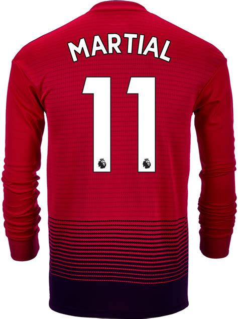 2018/19 adidas Kids Anthony Martial Manchester United Home L/S Jersey ...