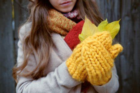 Colorful Fall Scenery Young Woman Beige Wool Coat Large Knitted ⬇ Stock Photo, Image by ...