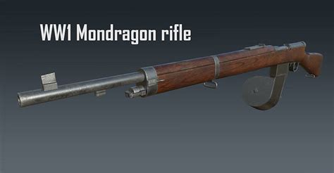 3D model Mondragon WW1 rifle game-ready PBR VR / AR / low-poly | CGTrader