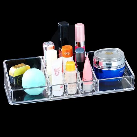 Clear Acrylic Storage Box Cosmetic Makeup Organizer Case Jewelry ...