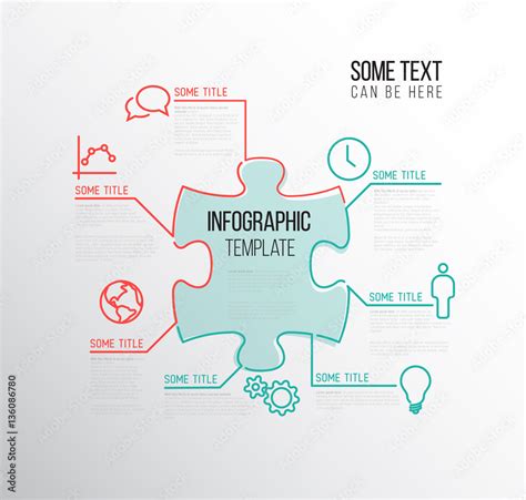 Vector Puzzle Infographic report template Stock Vector | Adobe Stock