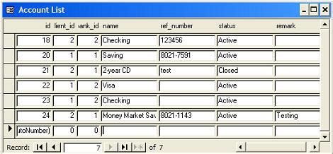 Examples of tabular database - moligrupo