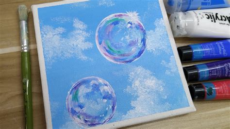 Acrylic painting / Bubble bubble / 10min's art / Easy painting Tutorial ...