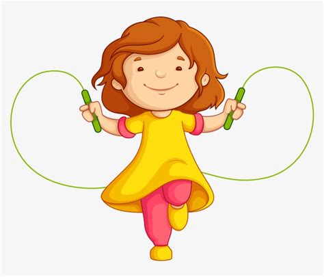 Child Clipart Jumping Rope - Girl Jumping Rope Clipart Transparent PNG ...