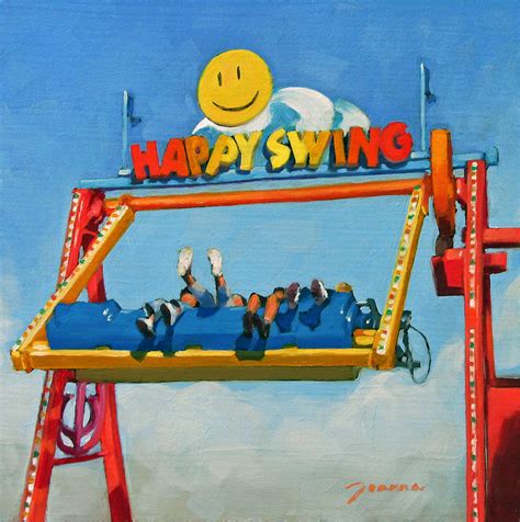 A Painting, A Moment: "Happy Swing" -- Painting of Fun Fair Rides