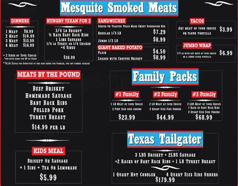 Texas Pride Barbecue Menu, Menu for Texas Pride Barbecue, East Side, San Antonio - Urbanspoon/Zomato