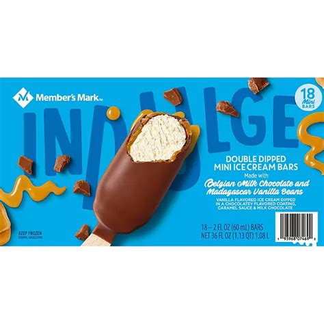 Member's Mark Double Dipped Chocolate Caramel Mini Ice Cream Bars (18 ct.) - Sam's Club