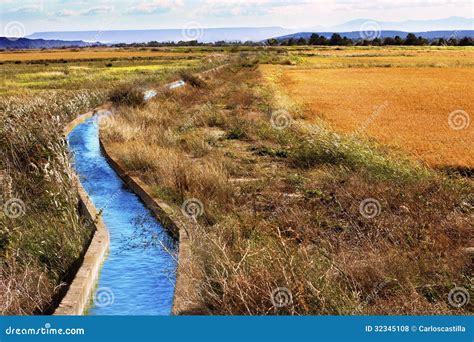 Water channel stock photo. Image of harvest, agribusiness - 32345108