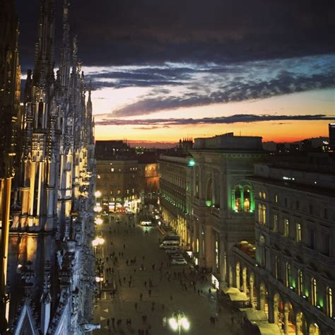 milan duomo cathedral rooftop sunset view - Hungry for Points