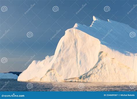 Iceberg in Greenland. Midnight Sun, Ilulissat Stock Image - Image of ...