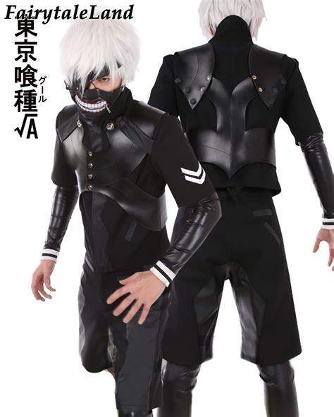 Tokyo Ghoul Kaneki Ken Battle Suit Costume Uniform Anime Halloween costumes for men adult Kaneki ...