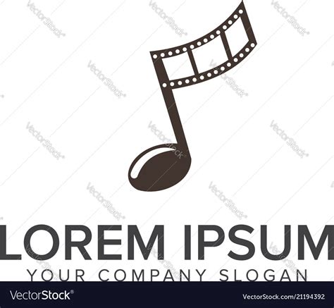 Entertainment music video logo design concept Vector Image