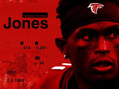 Julio Jones Stats Card by Zach Colman on Dribbble