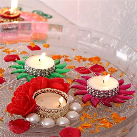 Three Floating Candles Set | Diwali gifts, Diwali diya decoration ...