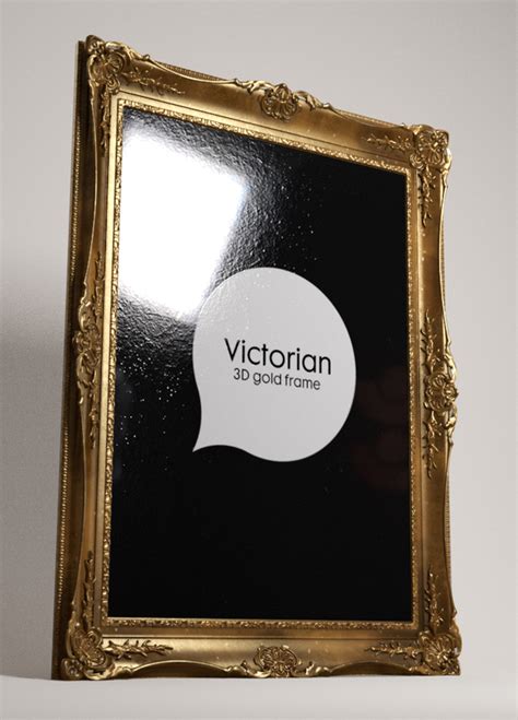 victorian gold frame obj