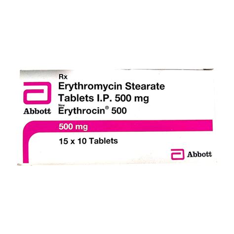 Buy ERYTHROCIN NEW 500 Tablet 10's Online - Price, Uses & Side Effects | Netmeds