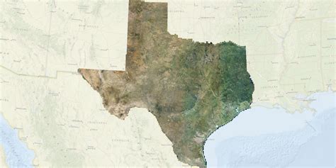 Texas Satellite Images - Landsat Color Image - Aerial Map Of Texas - Printable Maps