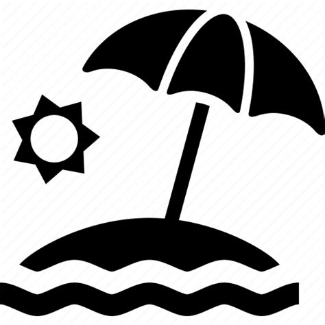 Beach, sun, umbrella, water, waterfront icon - Download on Iconfinder