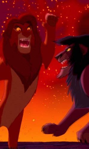 Lion King Scar And Simba Fight