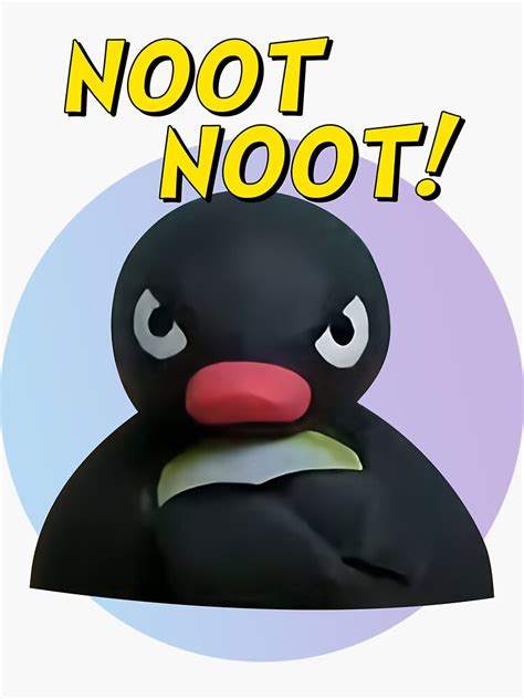 "Grumpy Pingu Noot Noot Meme" Sticker for Sale by THUONSTORE | Redbubble