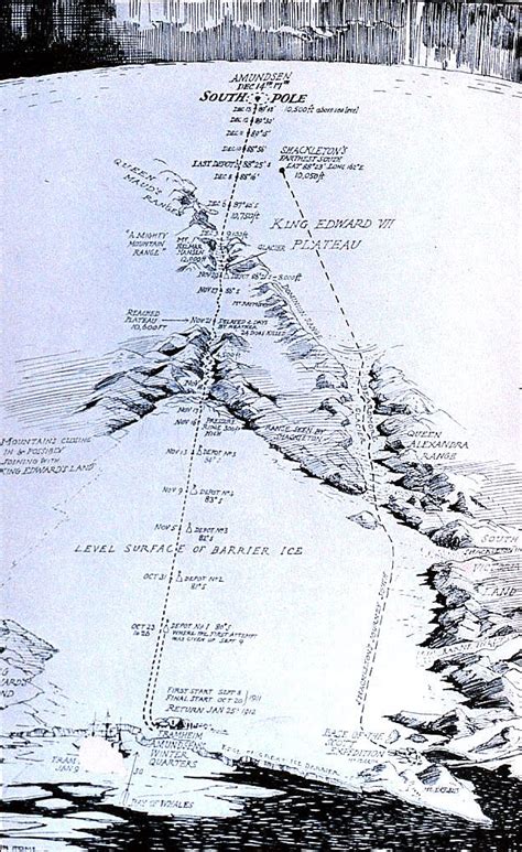 Scott vs. Amundsen: Amundsen's route to the South Pole, 1910-1912