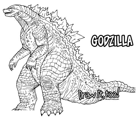 Godzilla Coloring Pages Printable for Free Download