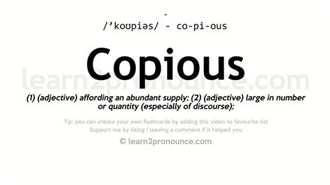 Copious | Img dictionary Wiki | Fandom