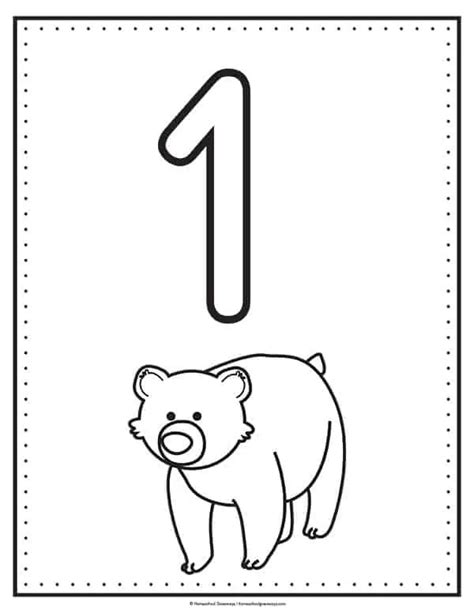 Printable Number Coloring Pages for Early Learners