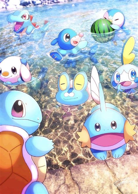 Water starters - Pokémon | Cute pokemon wallpaper, Pokemon, Pokemon ...