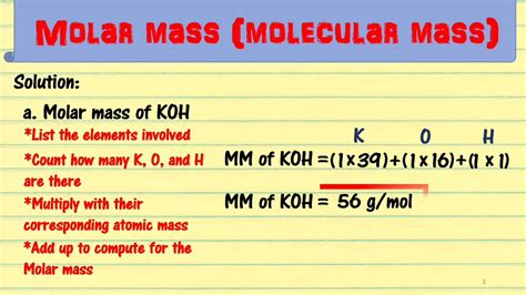 Molar Mass Calculation - YouTube