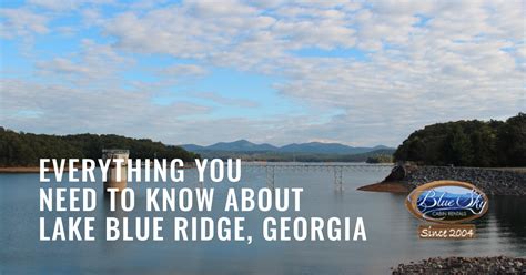 Lake Blue Ridge, Georgia - Fishing, Boating & Fun! - Blue Sky Cabin Rentals