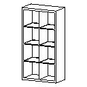 CAD Forum - Block-model: Ikea_Kallax (Furniture)