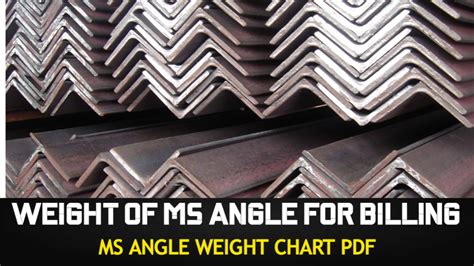 MS Angle Weight Chart PDF: Calculating MS Angle Weight for Accurate On ...