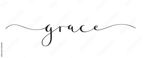 GRACE brush calligraphy banner Stock Vector | Adobe Stock