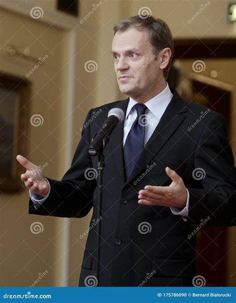 Warsaw, Masovia / Poland - 2007/11/27: Donald Tusk, Prime Minister of ...