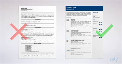 Lab Assistant Resume Sample [with Laboratory Skills]