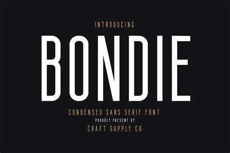 Bondie Condensed Sans Serif - Free Download on Behance