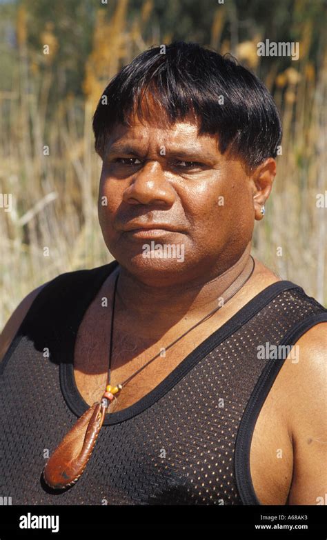 Aboriginal contemporary artist Ian Abdulla at Loch Luna South Australia Stock Photo - Alamy