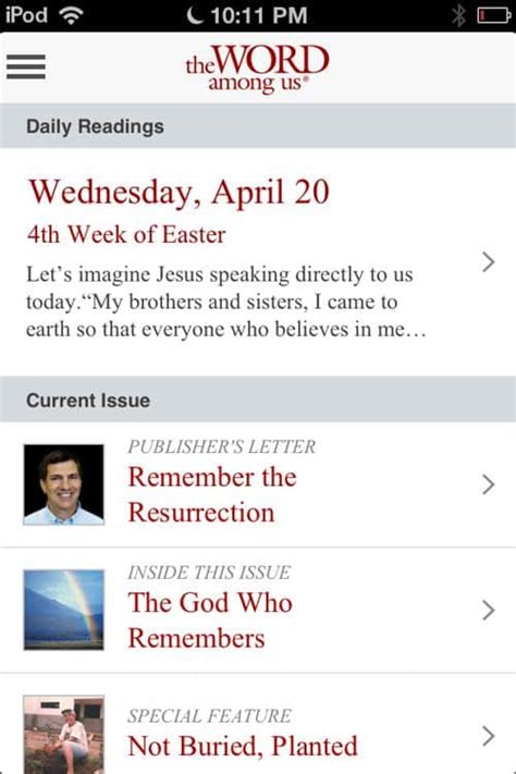 Review of The Word Among Us App: Daily Readings by Catholic Apps