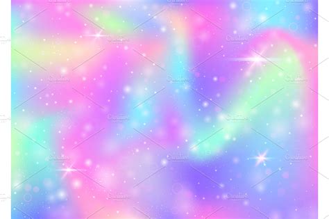 Unicorn background with rainbow mesh ~ Illustrations ~ Creative Market