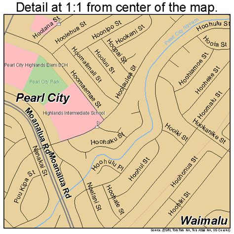 Pearl City Hawaii Street Map 1562600