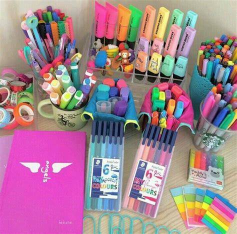 Pin by Sousou 🖤 on organisation ( apps , room , desk , house ... ) | Diy school supplies, Cute ...