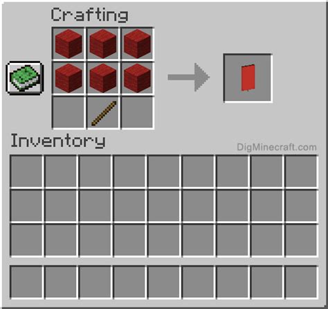 How to make a Red Banner in Minecraft