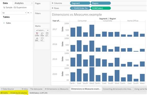 Dimensions and Measures in Tableau – what they are and how to use them - The Data School