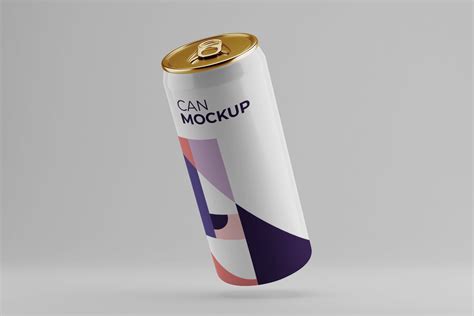 Free Floating Beverage Can Mockup | Free Mockups, Best Free PSD Mockups - ApeMockups